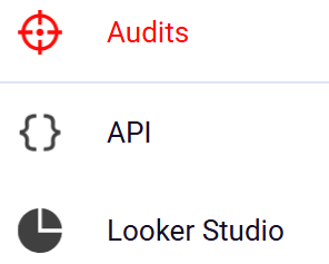 Volet Audits, API, Looker Studio Monitorank